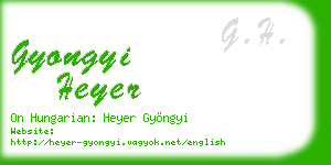 gyongyi heyer business card